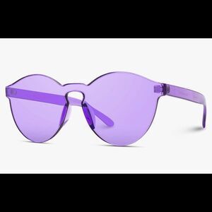 PURPLE Rimless Sunglasses Transparent - new in package